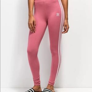 Adidas 3 Stripe Leggings Rose